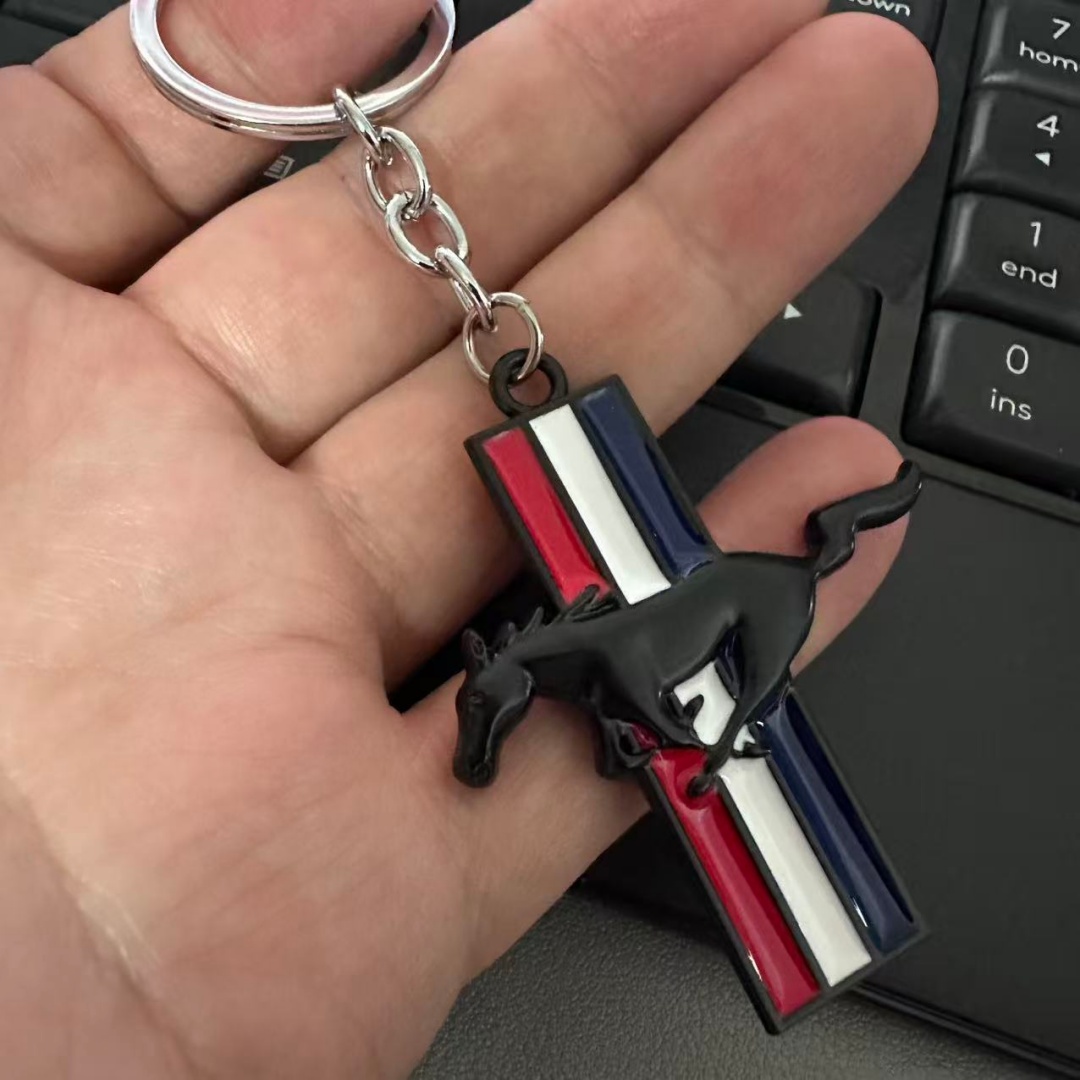 3D Metal Leather Mustang VIPER SHELBY Car Logo Logo Keyring Keychain Netby