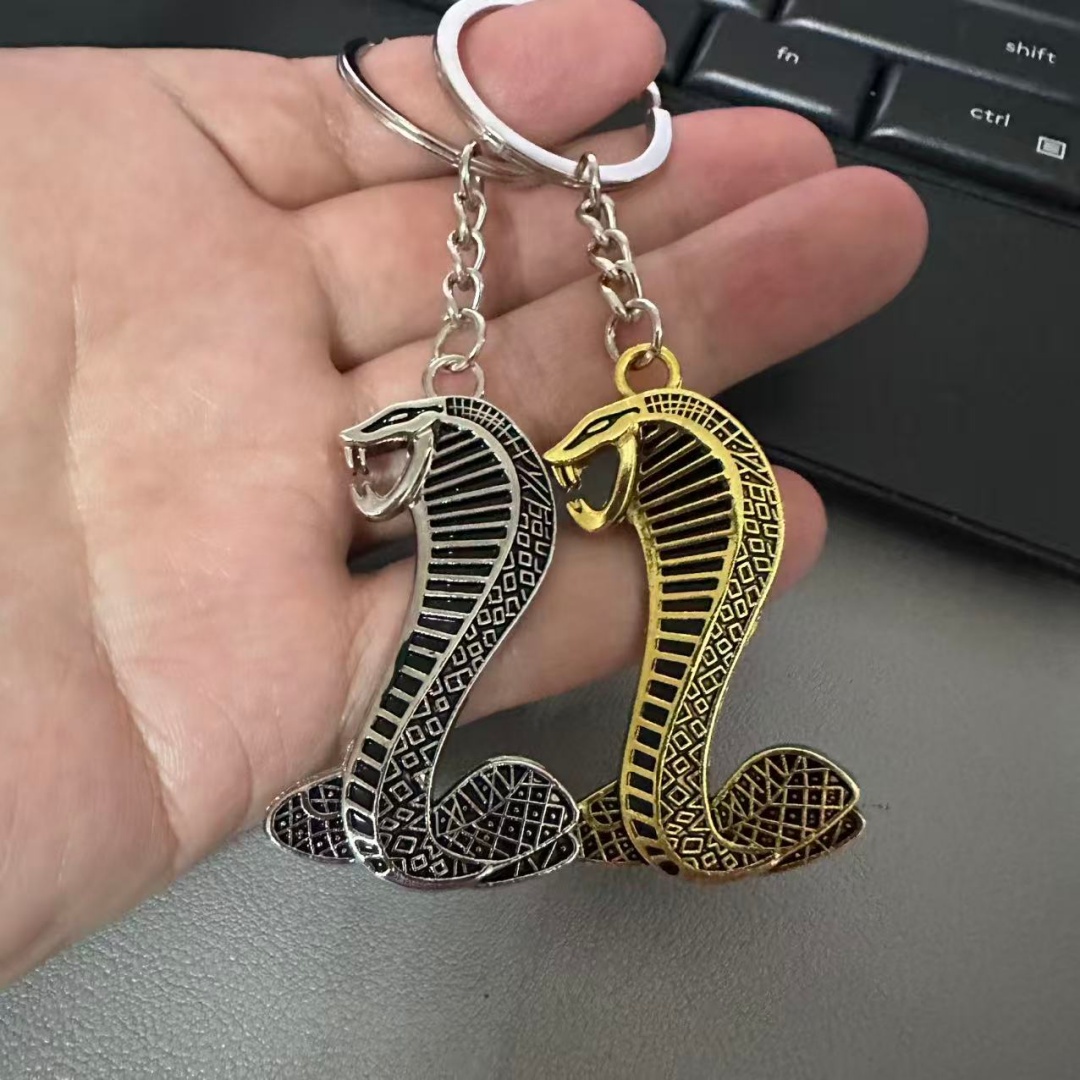3D Metal Leather Mustang VIPER SHELBY Car Logo Logo Keyring Keychain Netby
