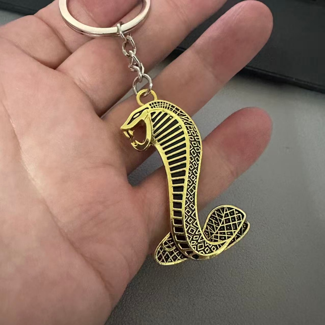 3D Metal Leather Mustang VIPER SHELBY Car Logo Logo Keyring Keychain Netby