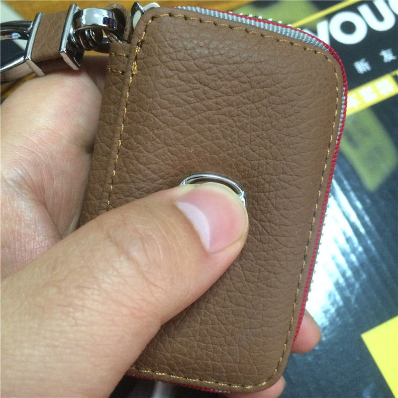 Brown Color Leather Car Remote Key Wallet for KIA AUDI BENZ BMW BUICK PORSCHE VW VOLVO JAGUAR CHEVROLET FORD Netby