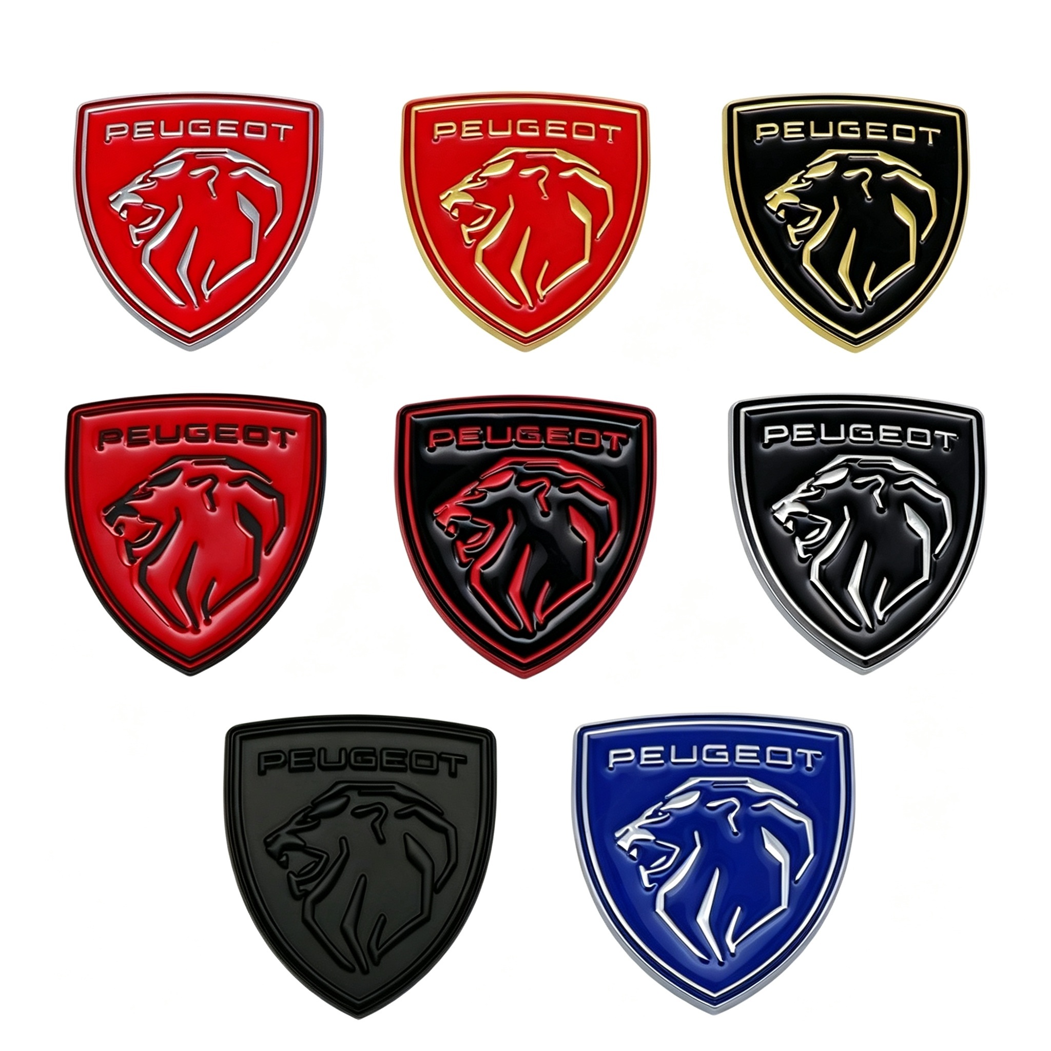 66*60mm Metal Zinc Alloy Car Emblem Badge for New Peugeot Netby