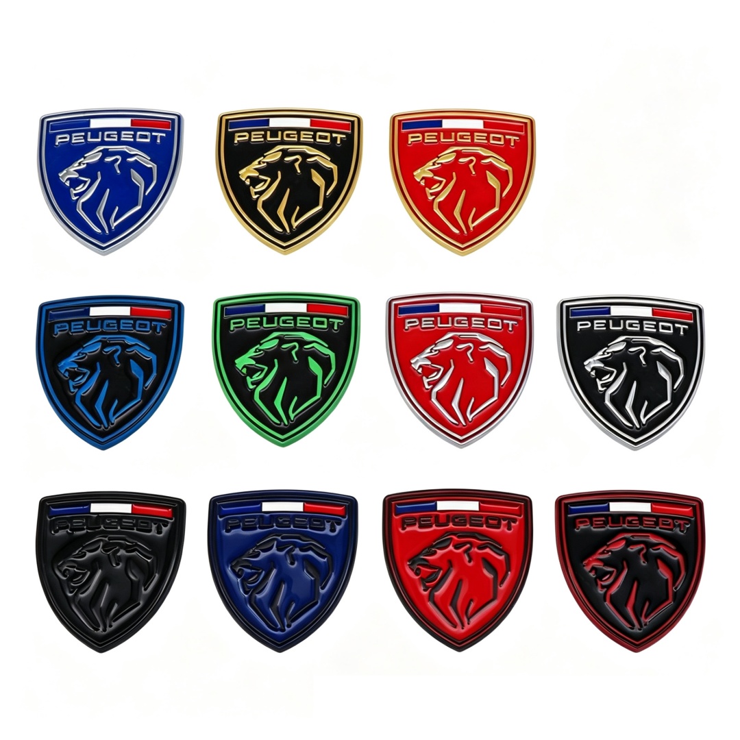 66*60mm Metal Zinc Alloy Car Emblem Badge for New Peugeot Netby