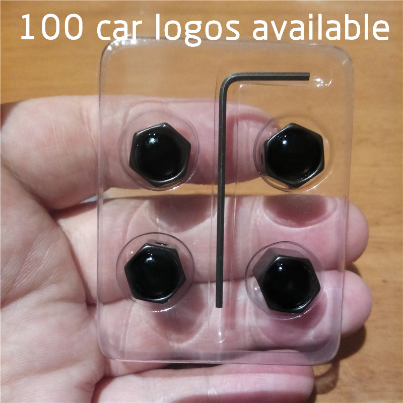 Metal Car Wheel Tire Valve Cap Anti Dust Theft With Logo Black Color Netby