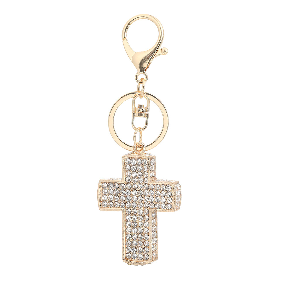Rhinestone Cross Keychain Keyring Netby