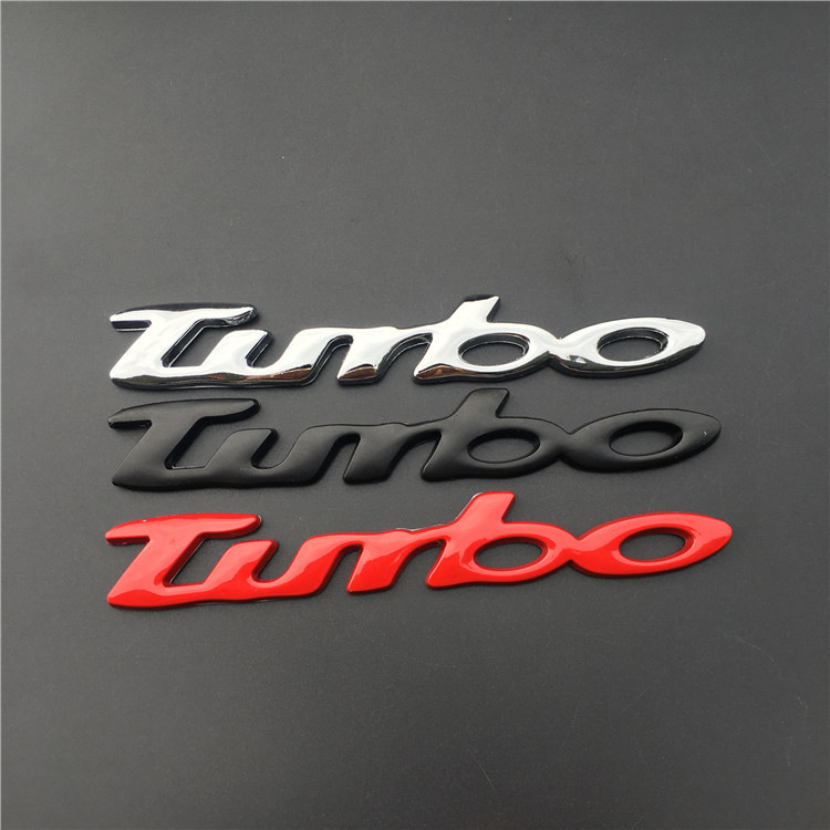 Metal TURBO Car Sticker Netby