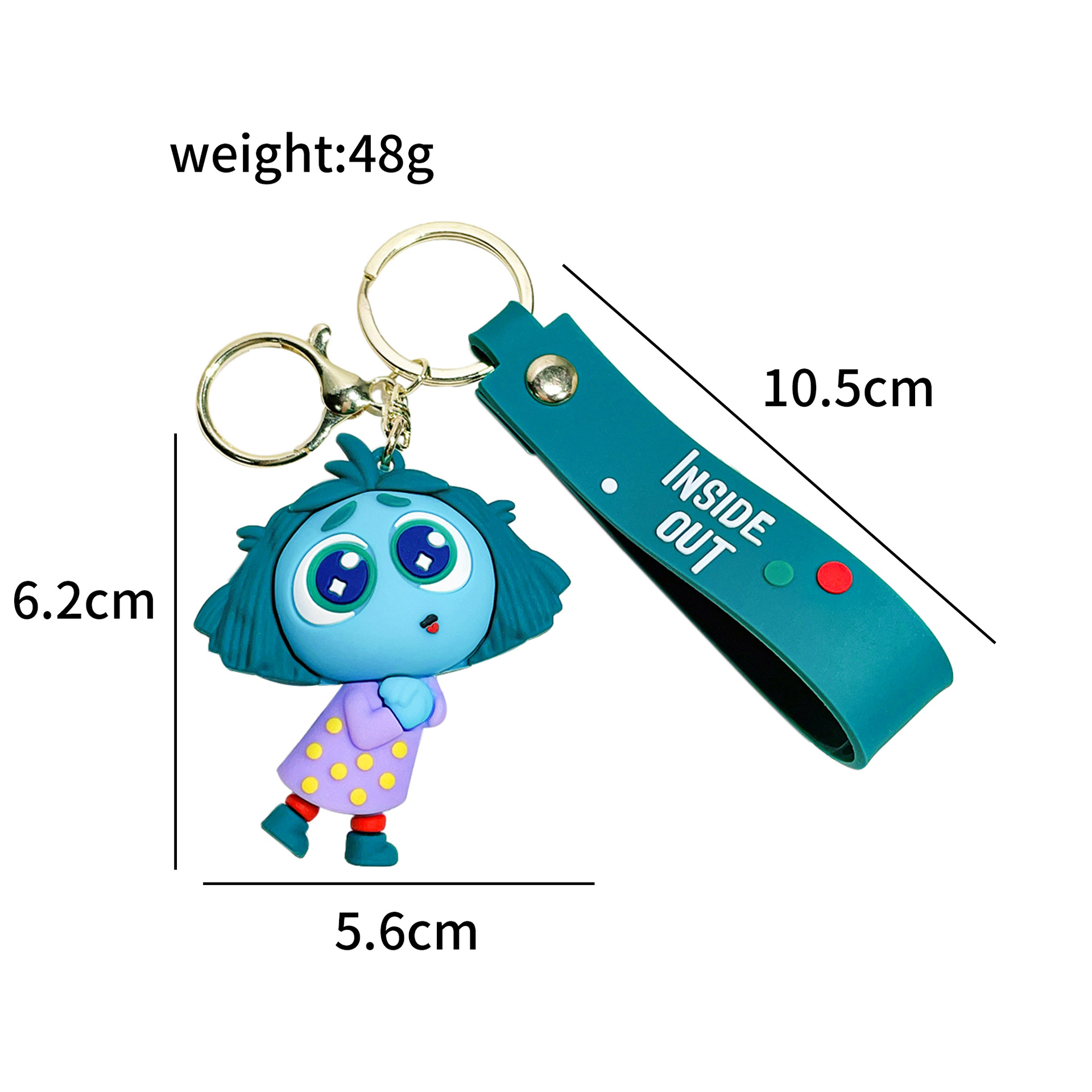 PVC Animation Inside Out Car Keychain Keyring Lanyard Netby