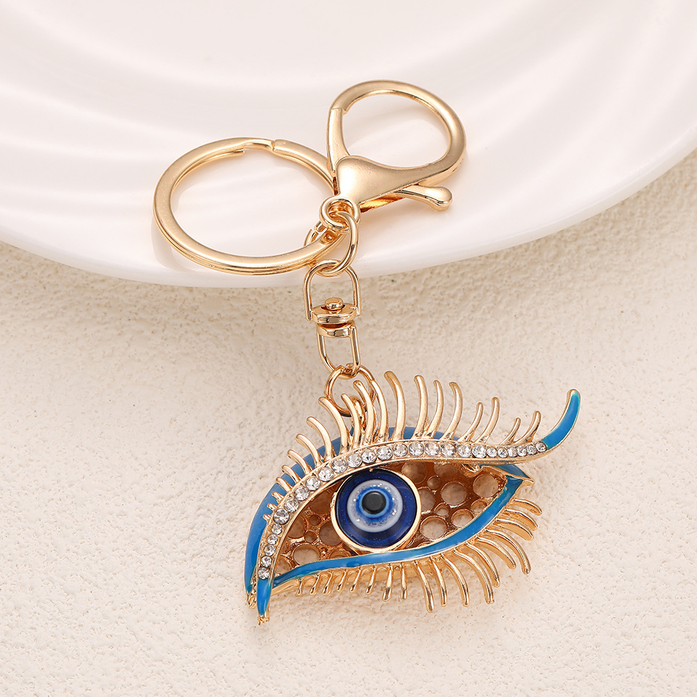 Rhinestone Devil's Eye Keychain Keyring Netby