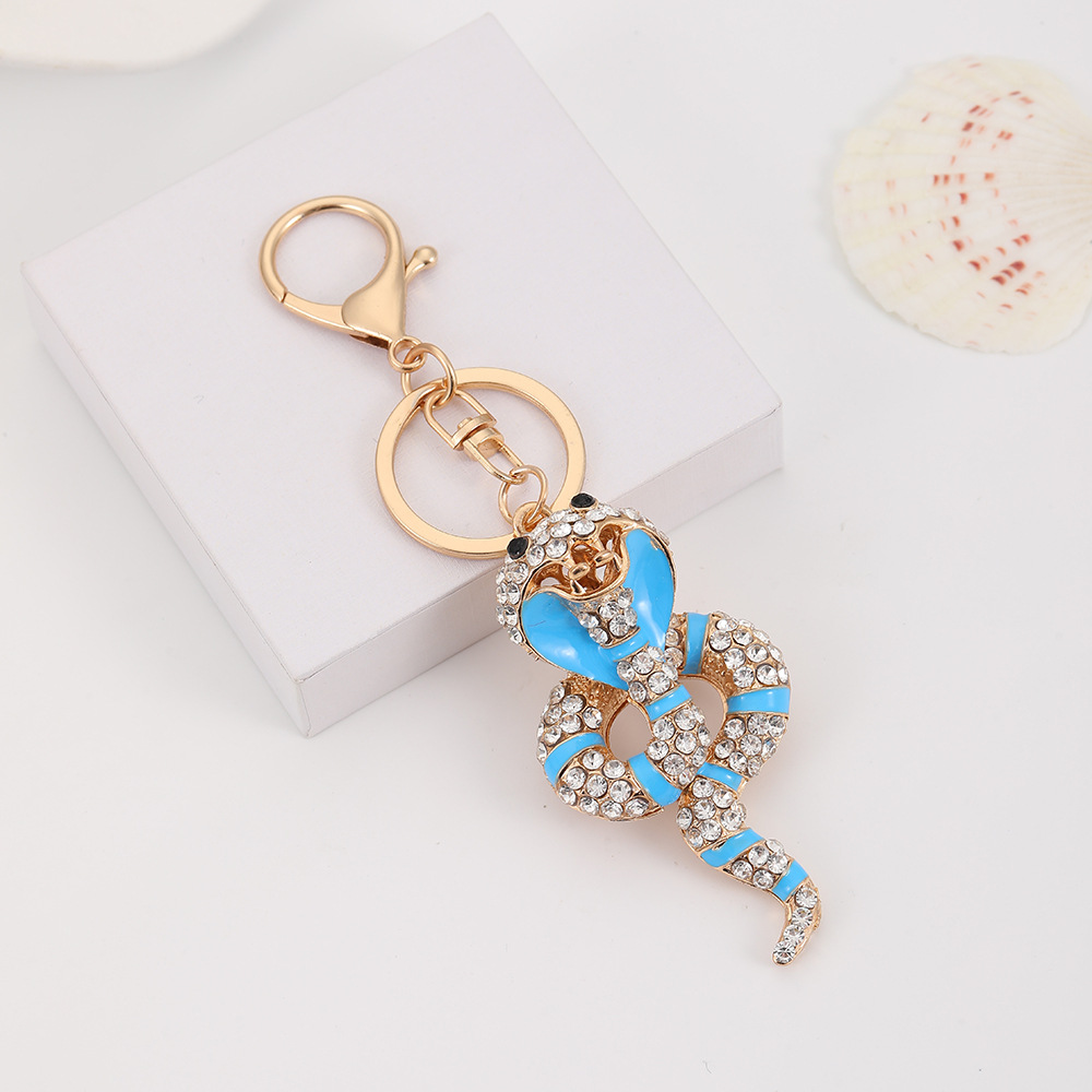 Rhinestone Snake Cobra Keychain Keyring Netby