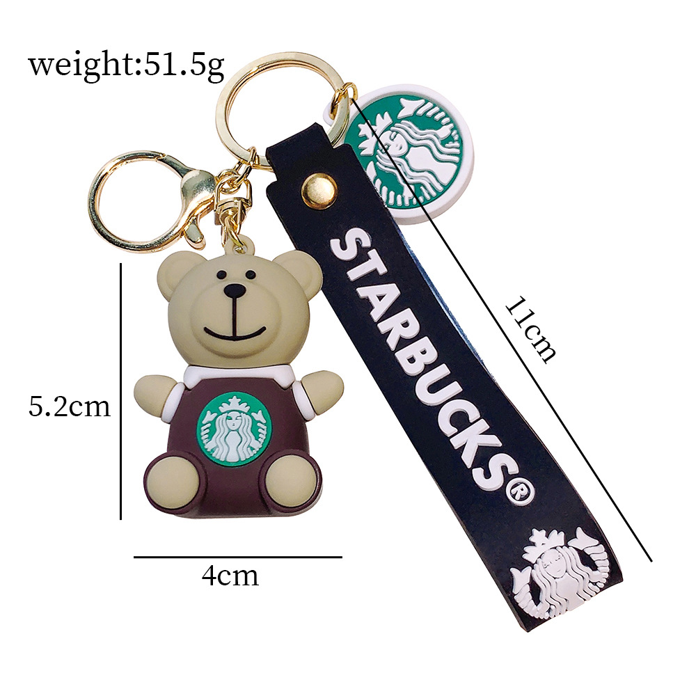 Starbucks Coffee Cup Bear Keychain Keyring Netby