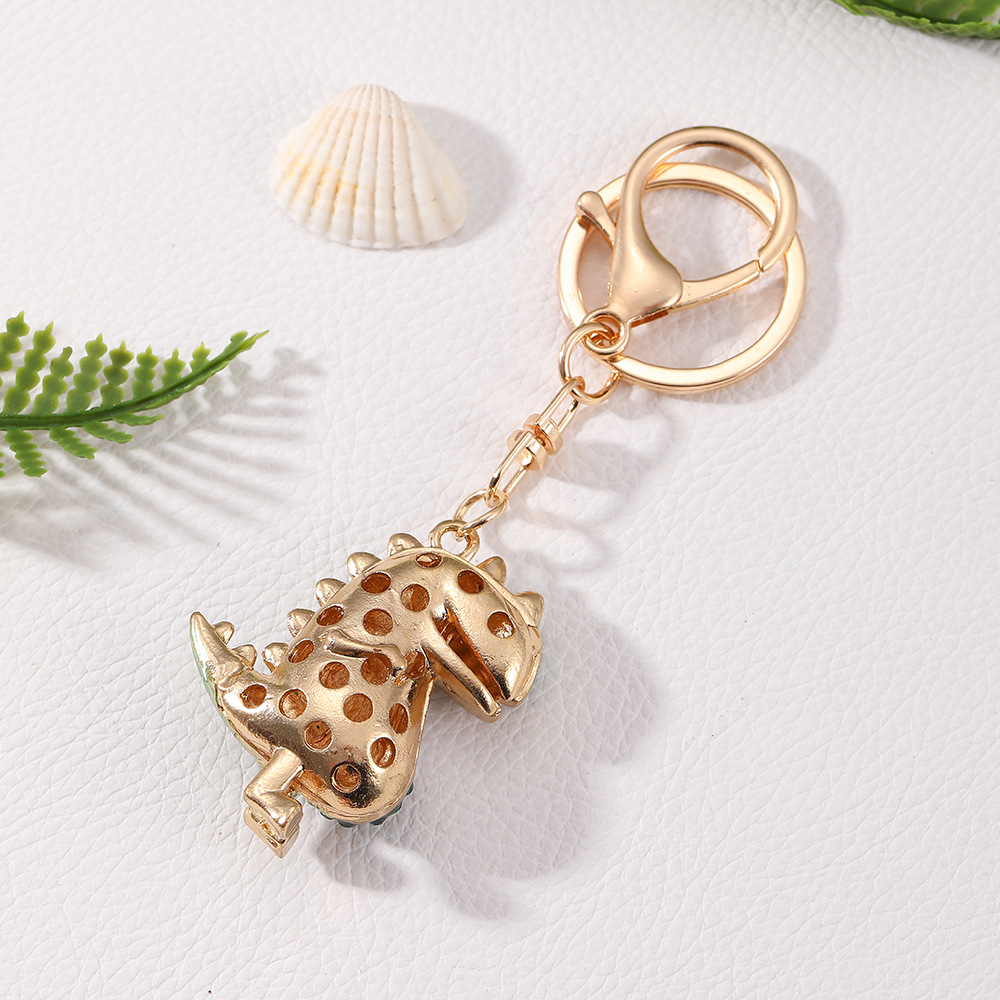 Rhinestone Dinosaur Keychain Keyring Netby