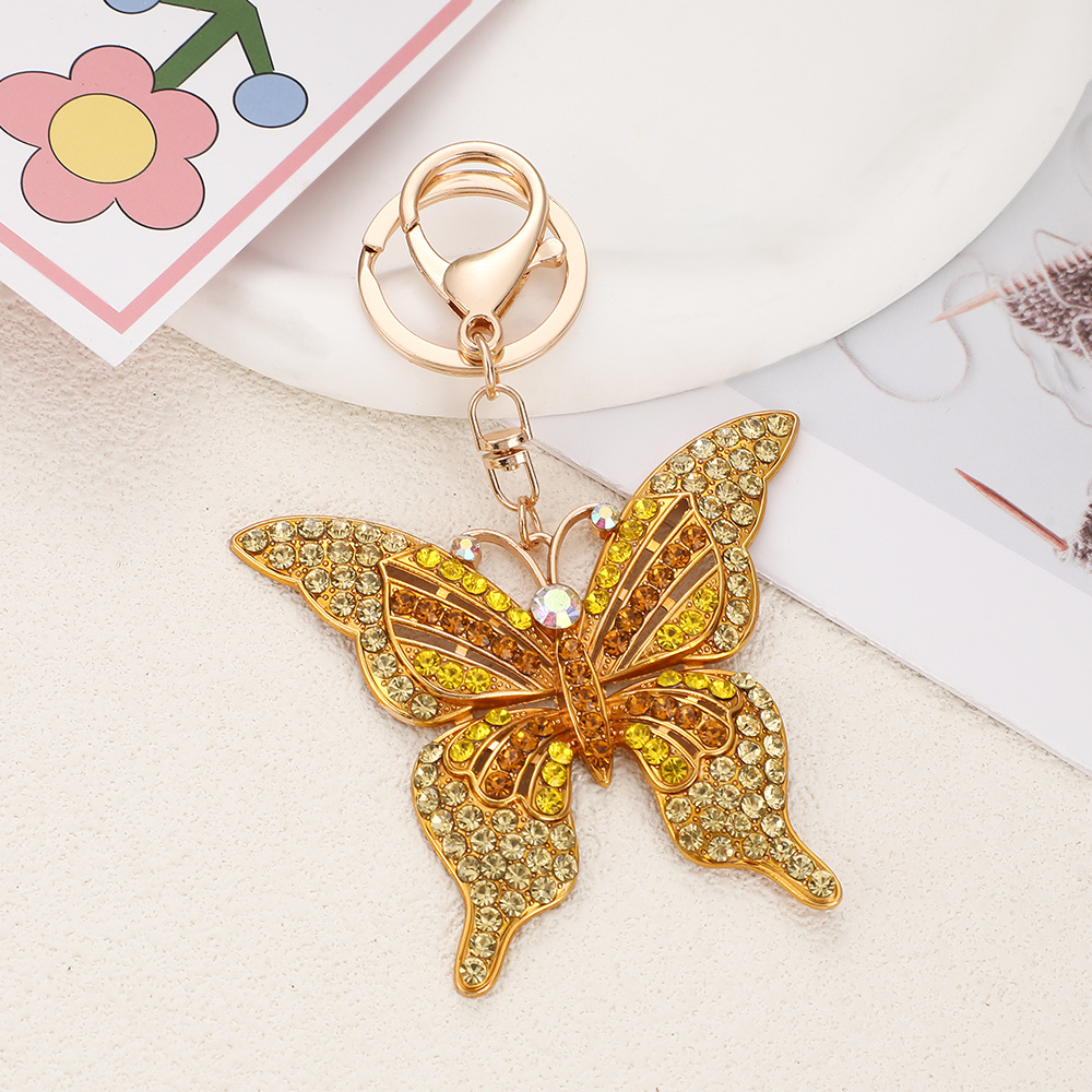 Rhinestone Butterfly Keychain Keyring Netby
