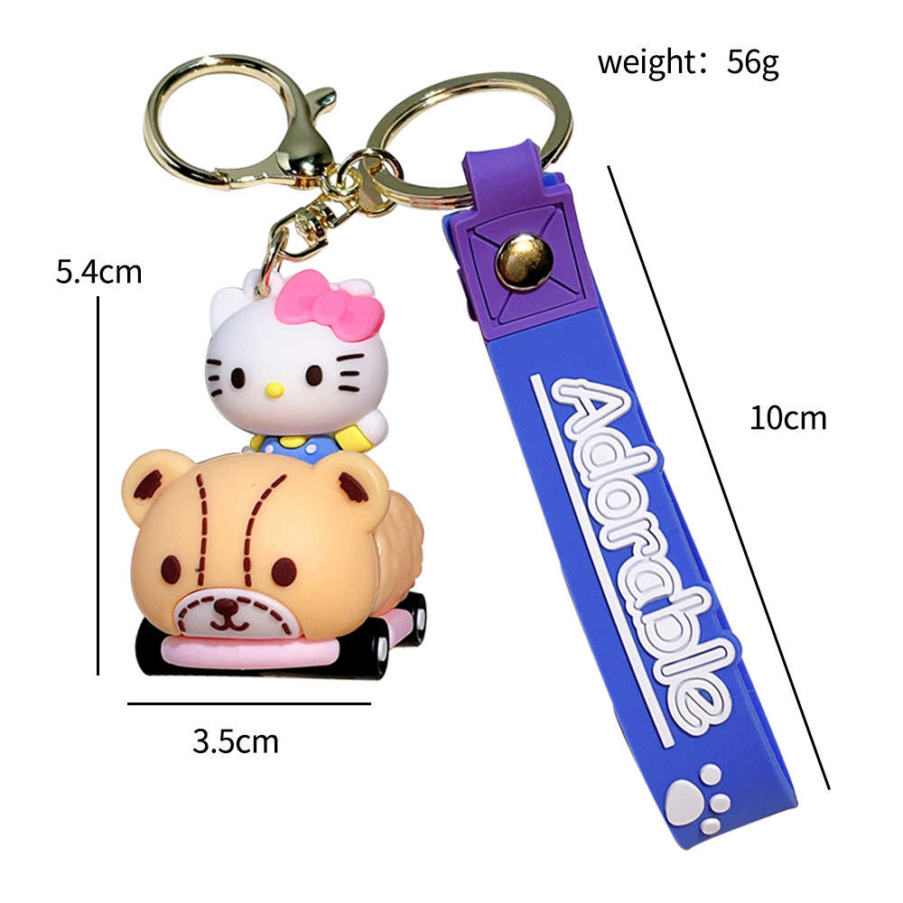 Animation Hello Kitty Kuromi Cinamoroll Keychain Keyring Netby
