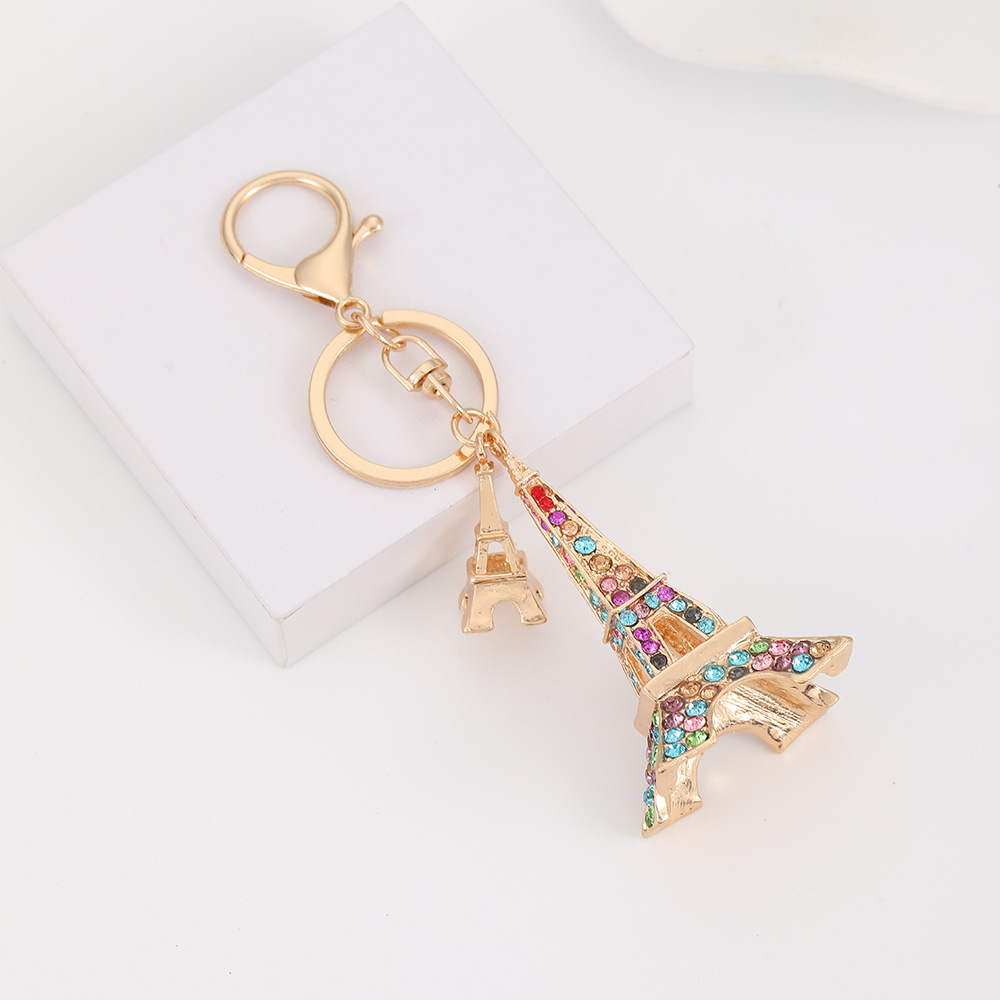 Rhinestone Eiffel Tower Keychain Keyring Netby