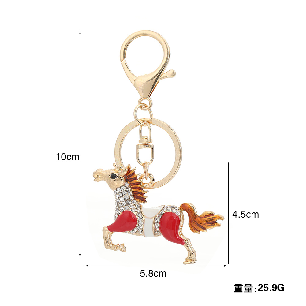 Rhinestone Horse Keychain Keyring Netby