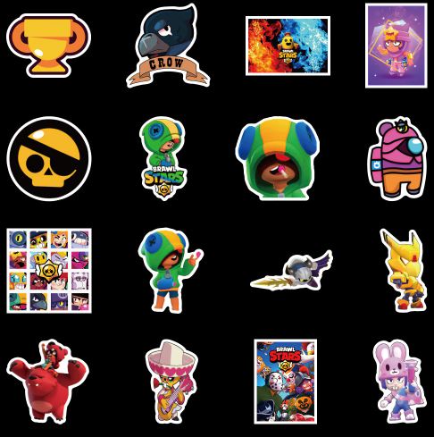51pcs/pack Brawl Stars Car PC Skating Board Motorbike Motorcycle Anti Water Sticker Cellphone Case Refrigerator Netby