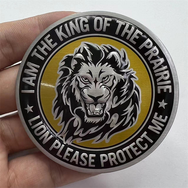 Aluminum Alloy Animal Head Car Sticker Tiger Eagle Lion Netby