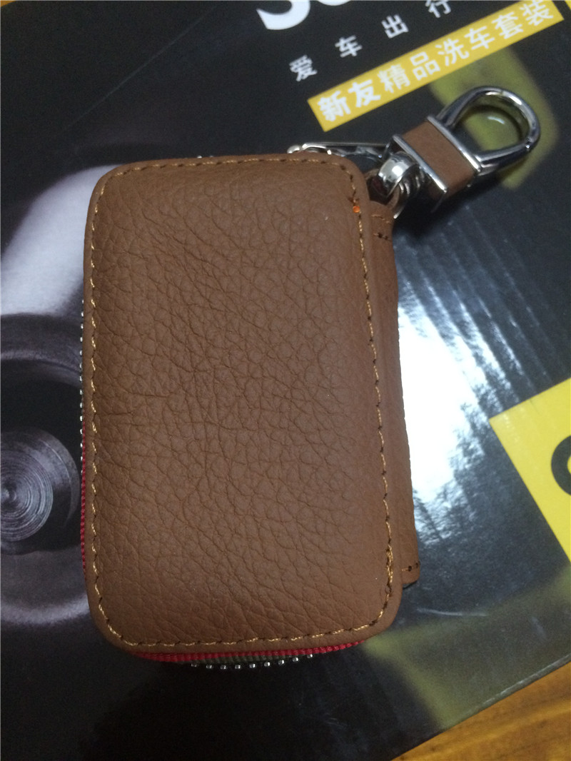 Brown Color Leather Car Remote Key Wallet for KIA AUDI BENZ BMW BUICK PORSCHE VW VOLVO JAGUAR CHEVROLET FORD Netby