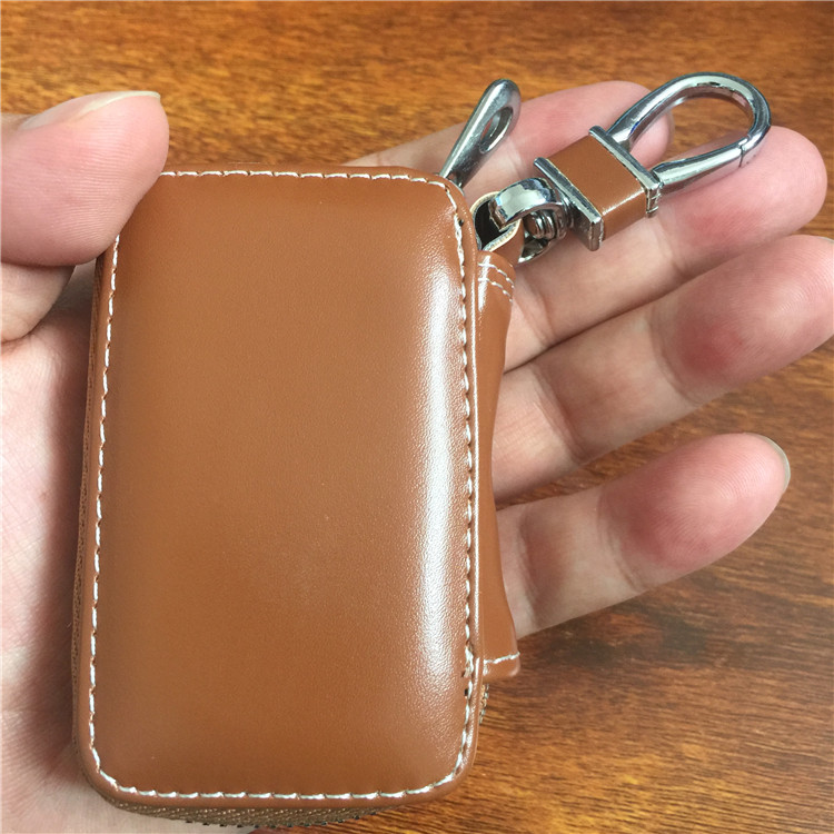 Brown Color Leather Car Remote Key Wallet for KIA AUDI BENZ BMW BUICK PORSCHE VW VOLVO JAGUAR CHEVROLET FORD Netby