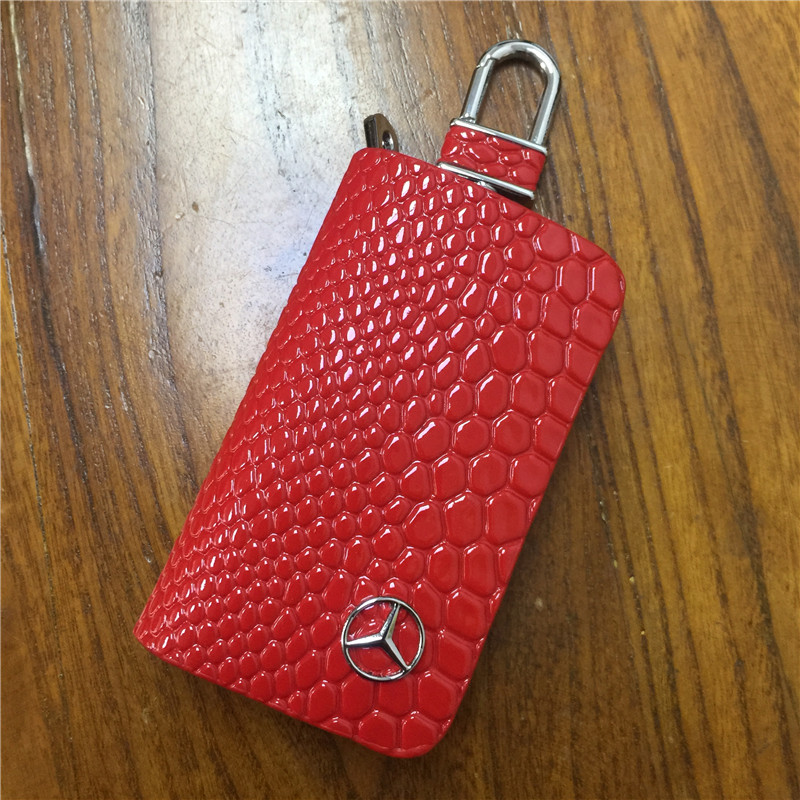 Red Color Leather Car Remote Key Wallet for KIA AUDI BENZ BMW BUICK PORSCHE VW VOLVO JAGUAR CHEVROLET FORD Netby