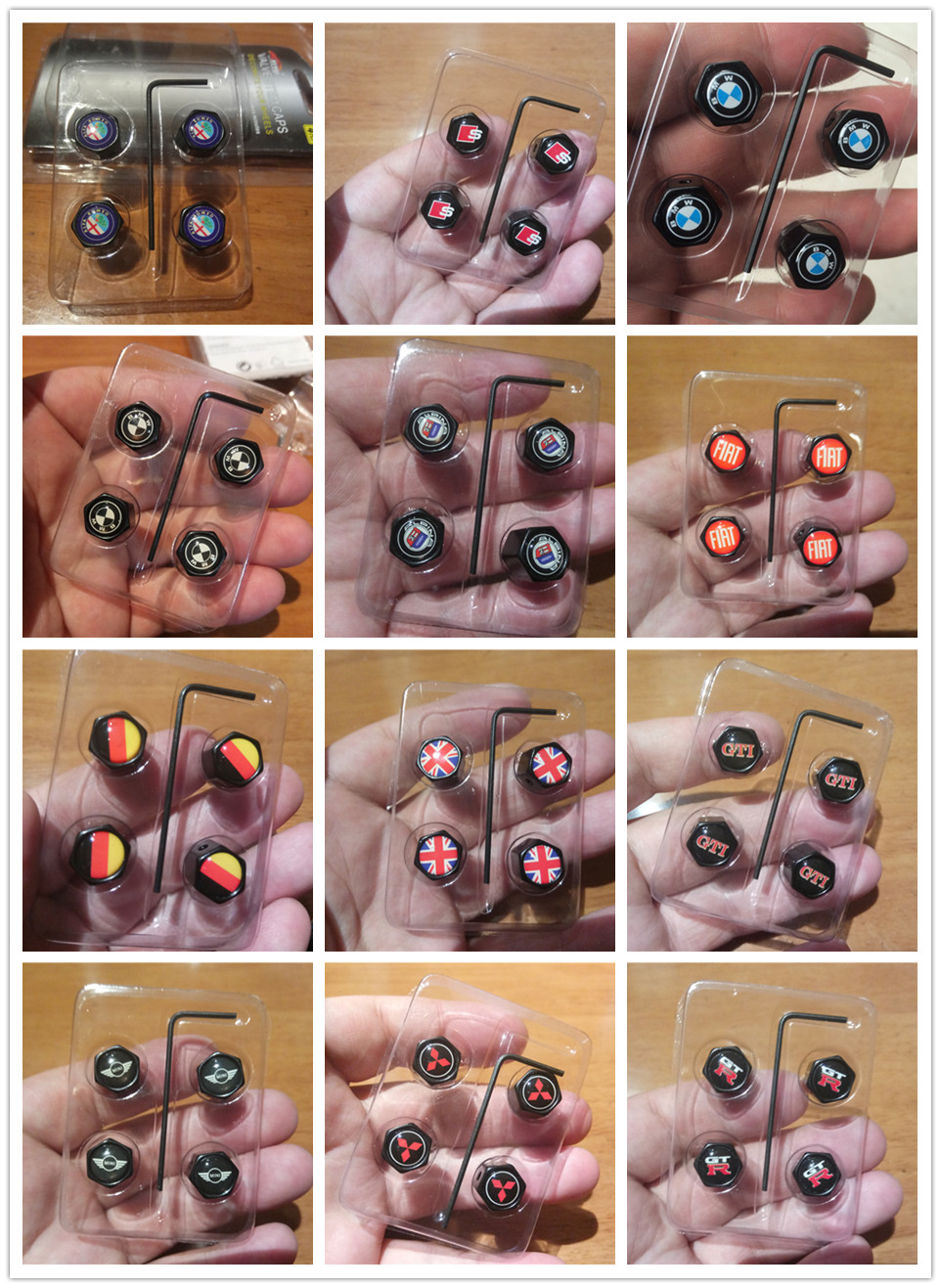 Metal Car Wheel Tire Valve Cap Anti Dust Theft With Logo Black Color Netby