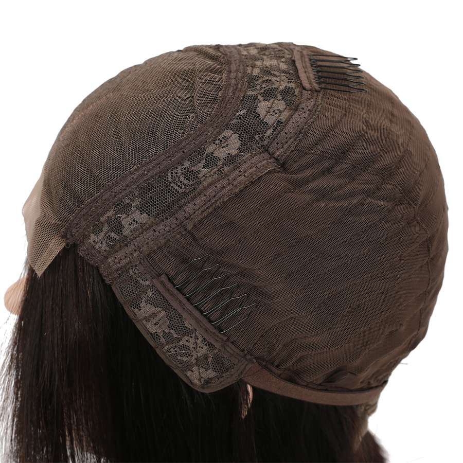 15A Top Quality Human Hair Lace Closure Short Bob Wig Straight Natural Black WIGLTD