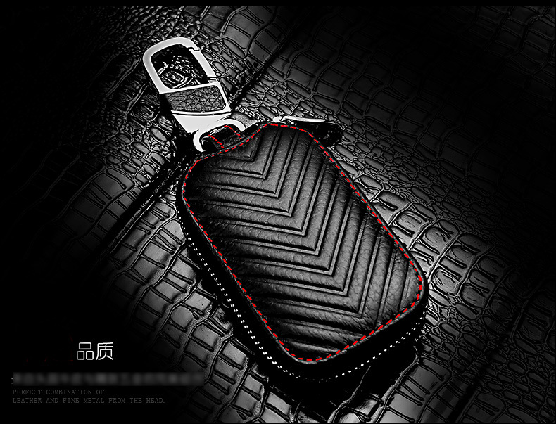 Black Red Brown Color Leather Car Remote Key Wallet for KIA AUDI BENZ BMW BUICK PORSCHE VW VOLVO JAGUAR CHEVROLET FORD Netby