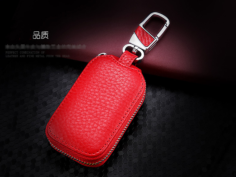 Black Red Brown Color Leather Car Remote Key Wallet for KIA AUDI BENZ BMW BUICK PORSCHE VW VOLVO JAGUAR CHEVROLET FORD Netby