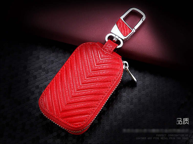 Black Red Brown Color Leather Car Remote Key Wallet for KIA AUDI BENZ BMW BUICK PORSCHE VW VOLVO JAGUAR CHEVROLET FORD Netby