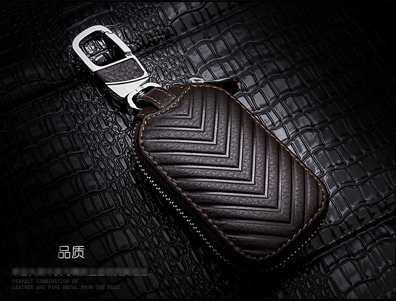 Black Red Brown Color Leather Car Remote Key Wallet for KIA AUDI BENZ BMW BUICK PORSCHE VW VOLVO JAGUAR CHEVROLET FORD Netby