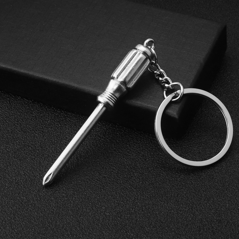 Adjustable Wrench Metal Keychain Ruler Vise Serrated Car Key Ring Pendant Tool Key Netby