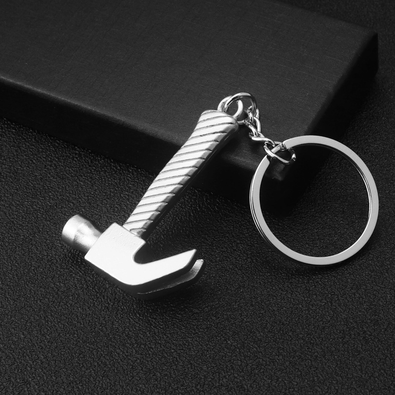 Adjustable Wrench Metal Keychain Ruler Vise Serrated Car Key Ring Pendant Tool Key Netby