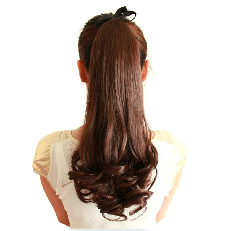 58cm Pear Blossom Tie Style Ponytail High Temperature Synthetic Fiber Wavy WIFLTD