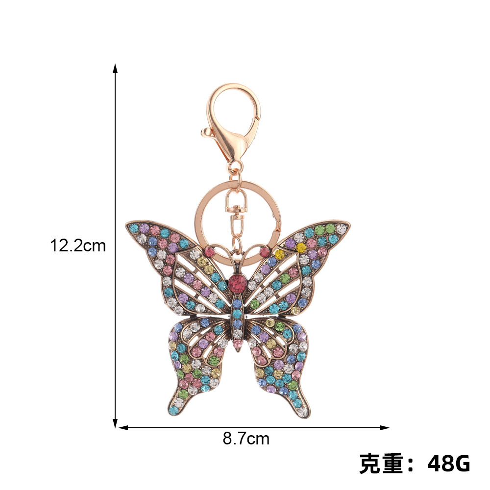 Rhinestone Butterfly Keychain Keyring Netby