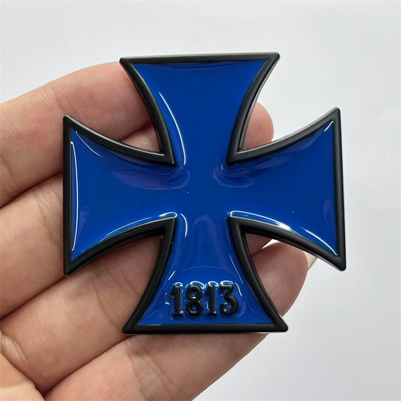 German 1813 Metal Cross Car Sticker Netby