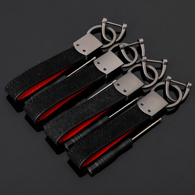 Alcantara National Flag Car Logo Keychain Keyring Keyfob for Italy Germany France BMW Netby