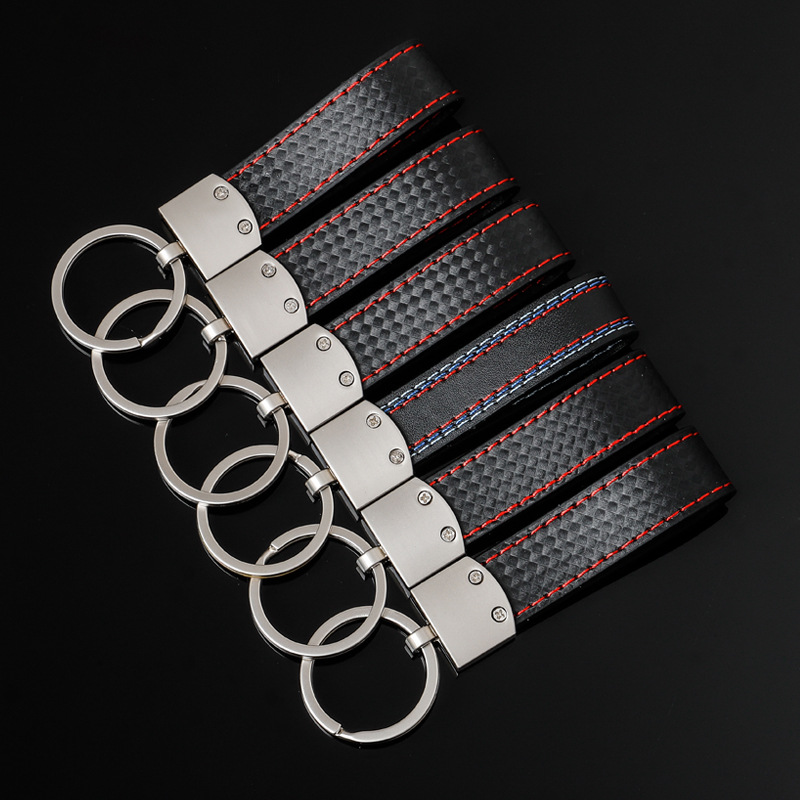 Leather Car Logo Keychain Keyring Keyfob for Audi Sline RS Benz AMG BMW M Volkswagen VW GTI R RLINE Netby