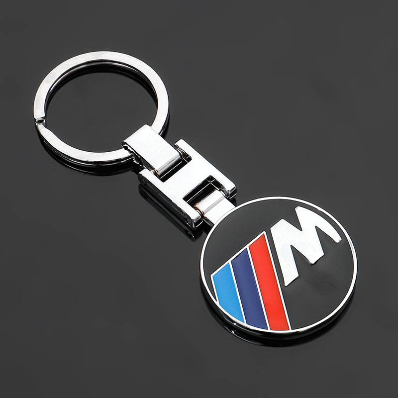 Metal & Leather Car Logo Keychain Keyring Keyfob for BMW M Power Motorsports Netby