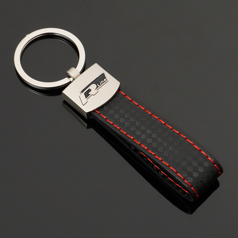 Leather Car Logo Keychain Keyring Keyfob for Audi Sline RS Benz AMG BMW M Volkswagen VW GTI R RLINE Netby