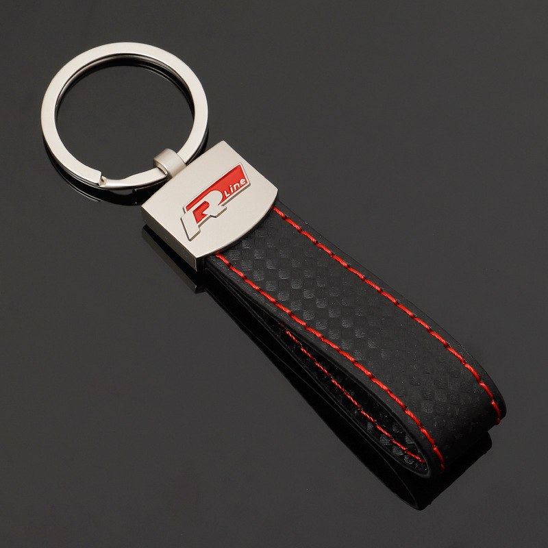 Leather Car Logo Keychain Keyring Keyfob for Audi Sline RS Benz AMG BMW M Volkswagen VW GTI R RLINE Netby