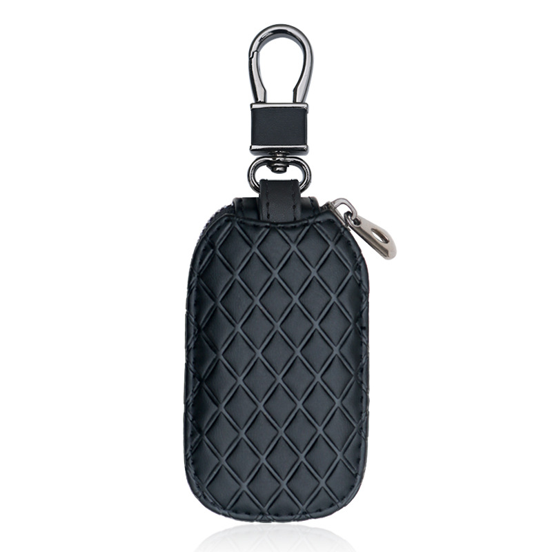Black Brown Coffee Color Leather Car Remote Key Wallet for KIA AUDI BENZ BMW BUICK PORSCHE VW VOLVO JAGUAR CHEVROLET FORD Diamond Shape Netby