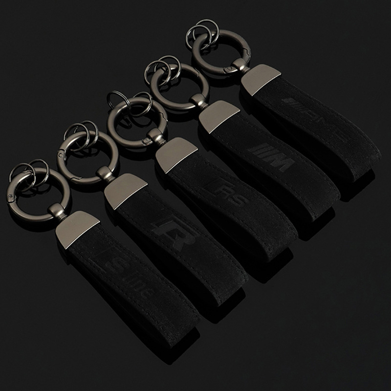 Leather Car Logo Keychain Keyring Keyfob for Audi Sline RS Benz AMG BMW M Volkswagen VW GTI R RLINE Ford ST LINE Netby