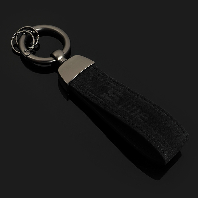 Leather Car Logo Keychain Keyring Keyfob for Audi Sline RS Benz AMG BMW M Volkswagen VW GTI R RLINE Ford ST LINE Netby