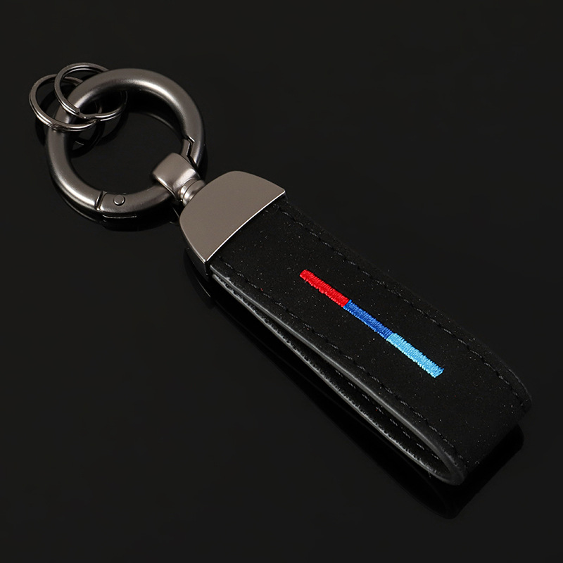 Alcantara National Flag Car Logo Keychain Keyring Keyfob for Italy Germany France BMW Netby
