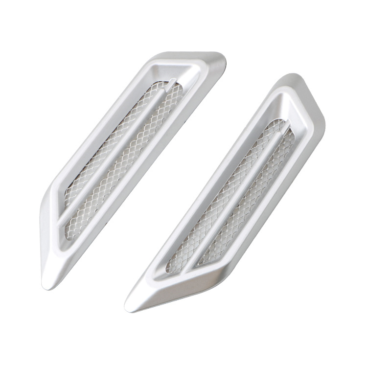 ABS Car Side Styling Shark Gills Air Vent Black White Silver Chrome Carbon Color Netby