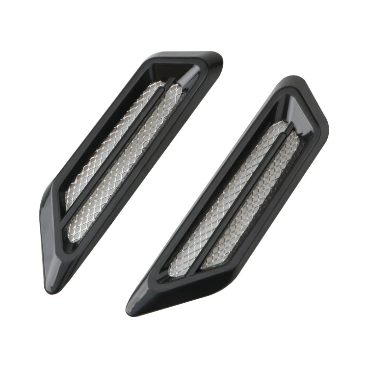 ABS Car Side Styling Shark Gills Air Vent Black White Silver Chrome Carbon Color Netby