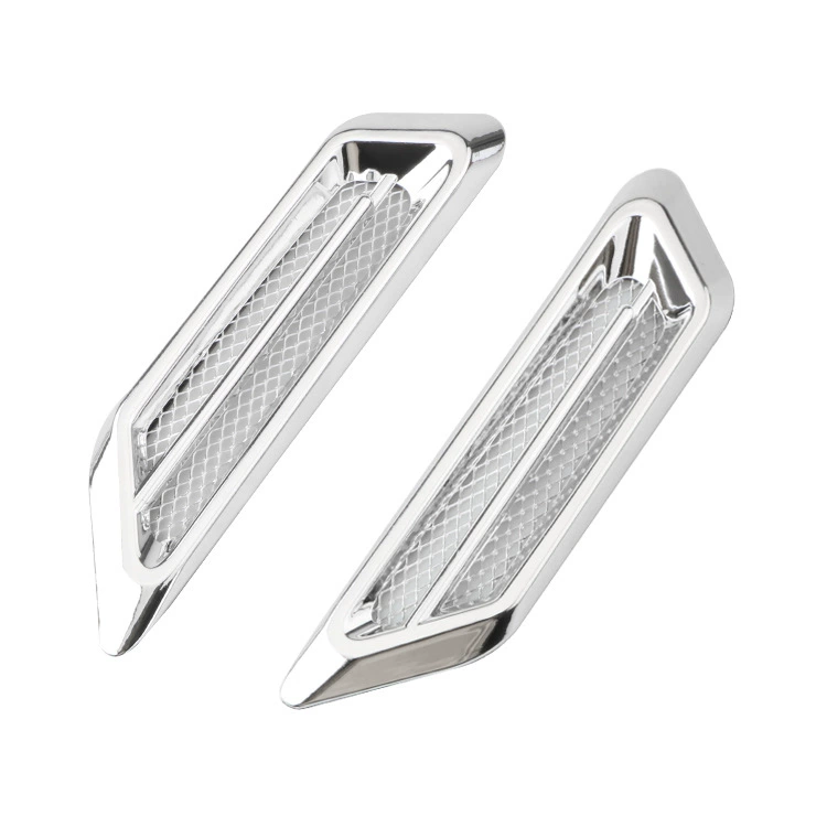 ABS Car Side Styling Shark Gills Air Vent Black White Silver Chrome Carbon Color Netby