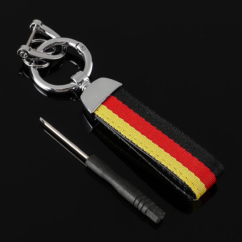 Leather National Flag ITALY GERMANY BMW Car Keychain Keyring Keyfob for Netby