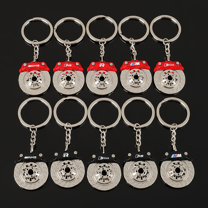 Metal Parking Plate Car Logo Keychain Keyring Keyfob for Audi Sline RS Benz AMG BMW M Volkswagen VW R RLINE Netby