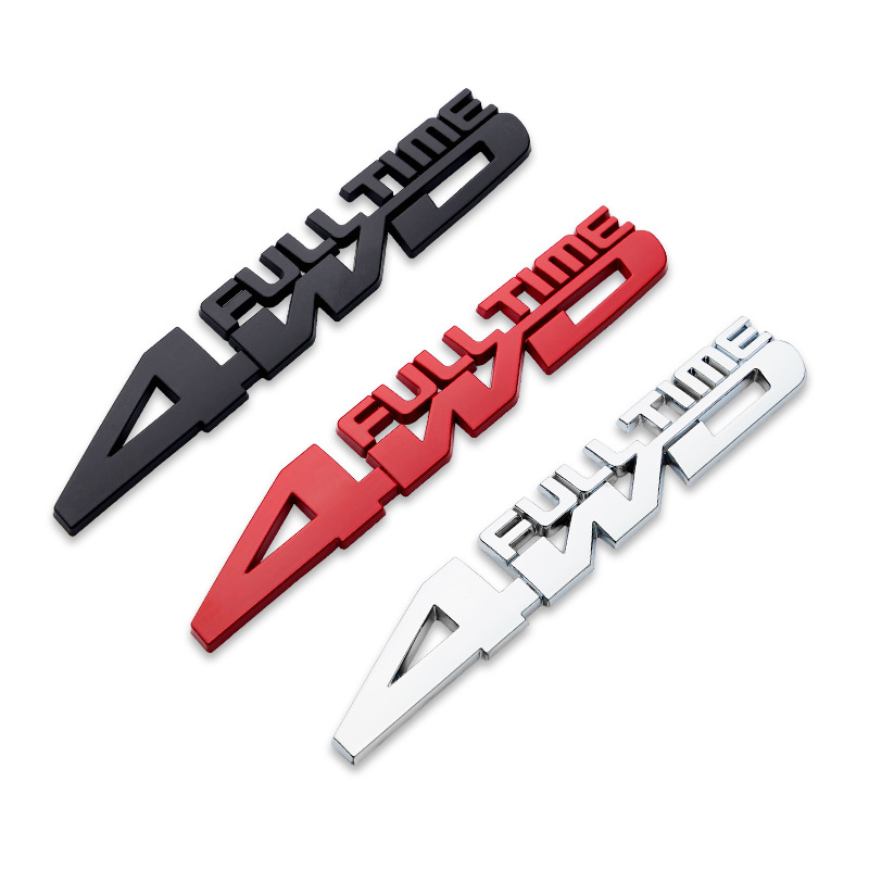 Metal 4X4 AWD SPORT 4WD FULL TIME Car Sticker for Off Road Car Netby