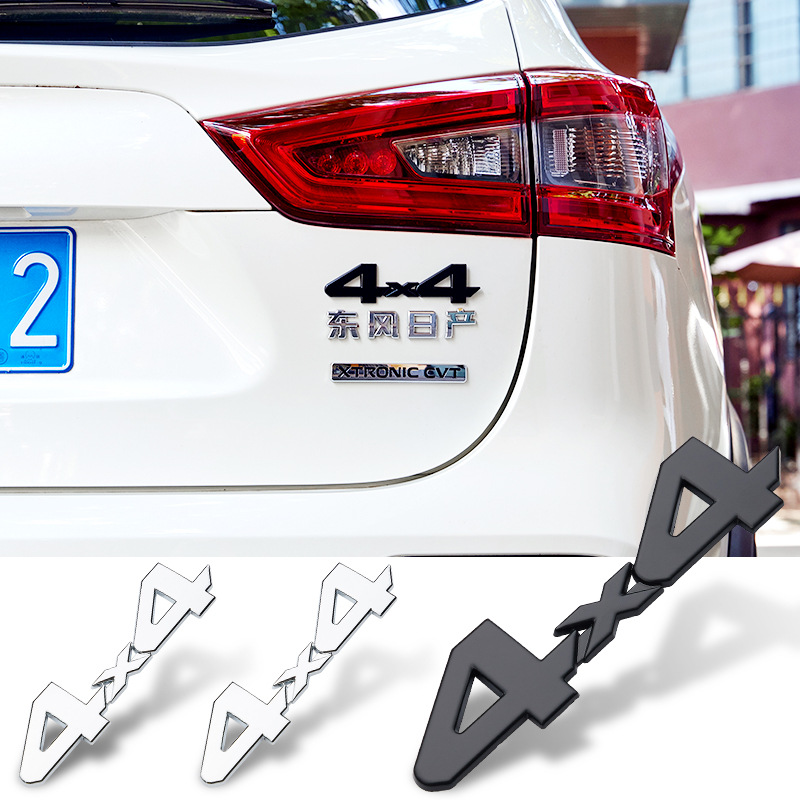 Metal 4X4 AWD SPORT 4WD FULL TIME Car Sticker for Off Road Car Netby
